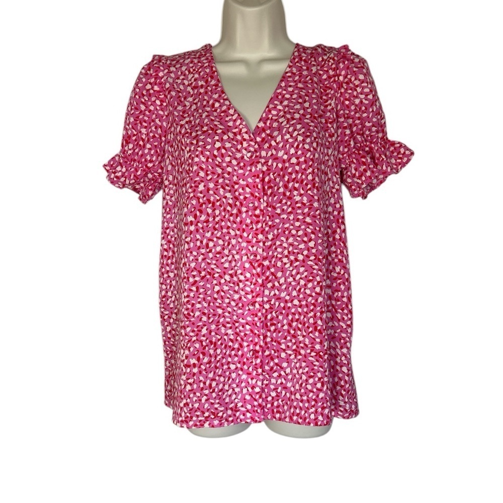 Pink Patterned Women's Top